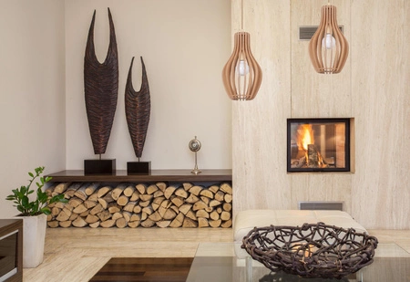 IKA 4171 Nowodvorski Dřevěné závěsné stropní svítidlo E27 z MDF Boho