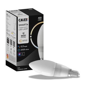 E14 SMART WiFi LED žárovka na svíčku 4.5W 400lm TUYA Filament CALEX