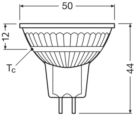 LED žárovka MR16 Reflector GU5.3 2W = 20W 210lm 2700K Warm 36° Třída výkonu Ledvance