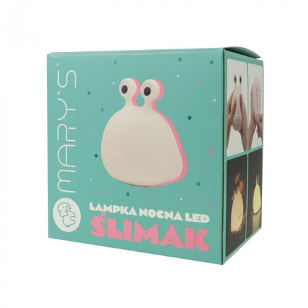 Dětské LED noční světlo 0,6W 2800K teplé USB dobíjecí 1200mAh bílé MARY'S Snail