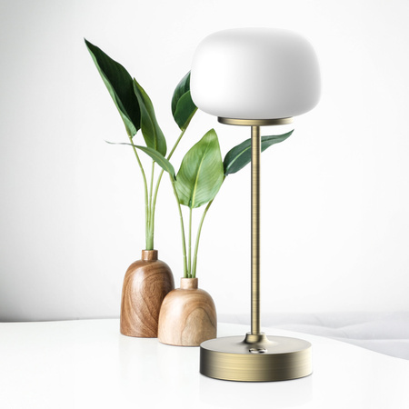 Dekorativní stolní lampa LED 1,8W 150lm 2700K teplá zlatá Rimini Sanico Goldlux