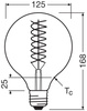 Dekorativní žárovka LED G125 Sphere E27 8,4W = 60W 806lm 2400K Warm 300° Dimmable Vintage 1906 Osram