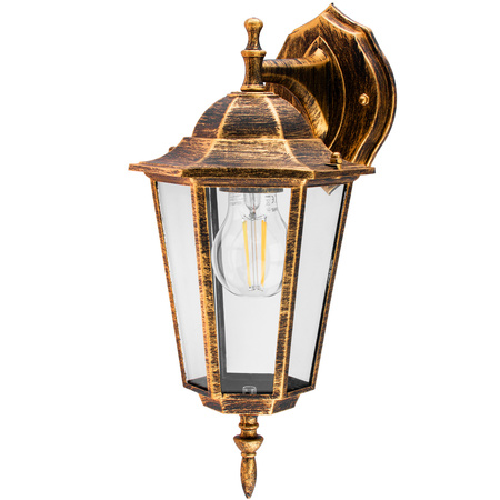 Zahradní nástěnná lampa lucerna E27, Patina BELLIS LUMILED