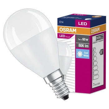 E14 P45 LED žárovka 8W = 60W 806lm 4000K Neutrální bila Hodnota OSRAM