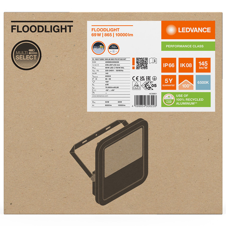 LED reflektor 69W 10000lm 6500K IP66 bílý LEDVANCE reflektor