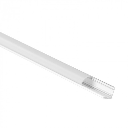 LED rohový hliníkový profil eloxovaný 2m s matným difuzorem pro LED pásky + koncové krytky RW řady Ecolight