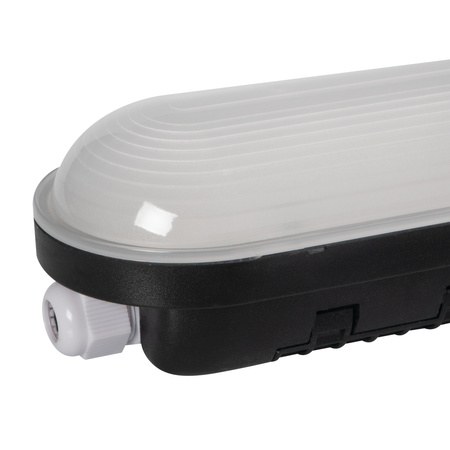 LED 38W 6080lm 4000K Neutrální 110° IP65 IK08 Obdélníkové svítidlo pro povrchovou montáž Černá MAH Kanlux