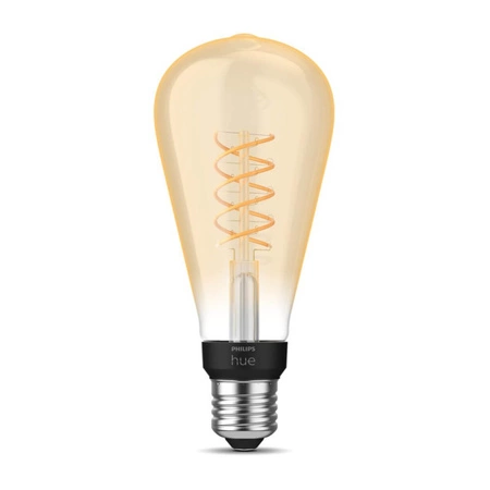 LED Edison E27 ST72 7W 2100K teplé vlákno PHILIPS HUE White Bluetooth Zigbee žárovka