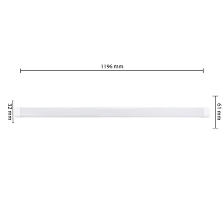 LED lineární svítidlo 36W 3820lm 4000K Neutral 120° White Flat Masterled