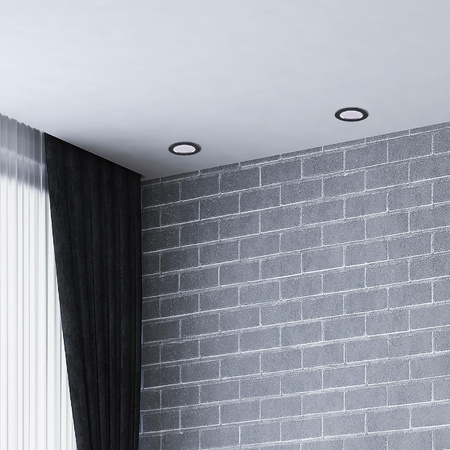 Podhledové svítidlo ZOE LED 4.8W 4000K Kruhová síť bílá + černý/stříbrný kroužek