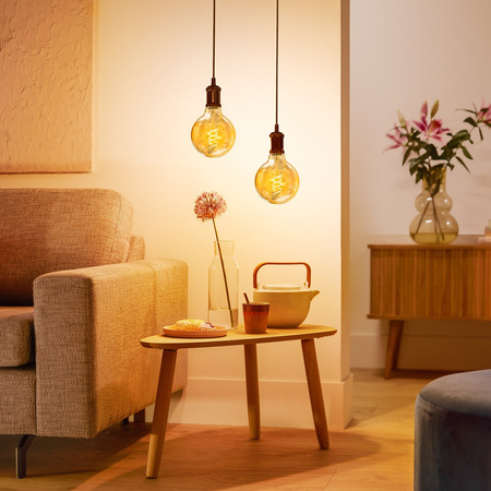 LED žárovka E27 A160 4.5W = 28W 300lm 1800K Teplá bílá vlákno jantarové PHILIPS