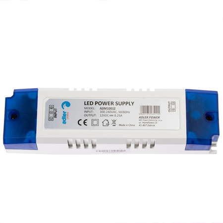 Konstantní napětí LED zdroj 12V 100W 8.25A ADM10012 ADLER