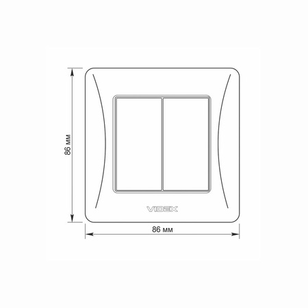 2gangový 2cestný spínač 10A Povrchová montáž BINERA VIDEX Bílá