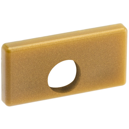 Záslepka pro Povrchový Profil MINI, Zlatá s Otvorem Plastová LUMILED