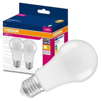 2x LED žárovka E27 A60 13W = 100W 1521lm 3000K Teplá bílá 200° OSRAM HODNOTA