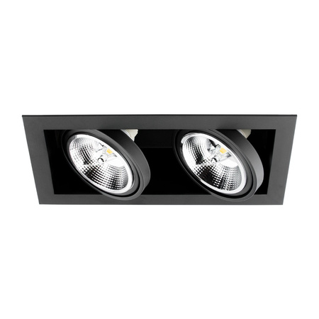 Halogenové pohyblivé svítidlo pod omítku 2x GU10 ES111 obdélníkové černé