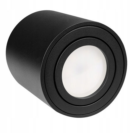 Halogenový reflektorový bodový reflektor GU10 s povrchovou montáží Kulatý pohyblivý černý Masterled