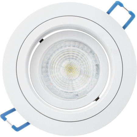 Halogenová Podhledové svítidlo GU10, MR16 Nastavitelná Kulatá Bílá CASSIO LUMILED