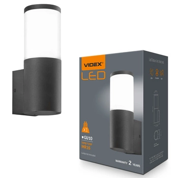 Zahradní nástěnná lampa Venkovní fasádní lampa IP54 GU10 Grey Videx