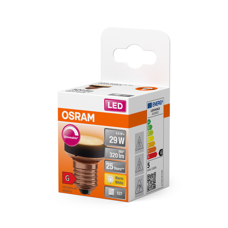 LED reflektorová žárovka E27 4,5W = 29W 320lm 2700K Warm 100° Dimmable FLAT LAMP Osram