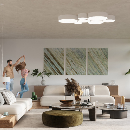 Svítidlo pro povrchovou montáž ARENA 4xE27 Plafond Round 55cm Modern White SOLLUX