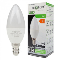 LED žárovka Candle B37 E14 7W 630lm 3000K Warm Ecolight