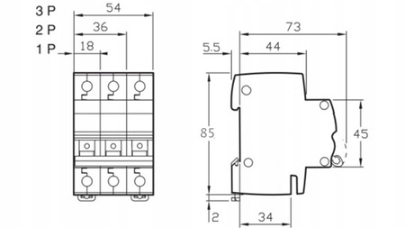 3P 40A IP20 415V Schneider odpínač