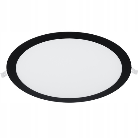 LED panel stropní 24W 4000K 1920lm 29cm kulatý zapuštěný držák černá ECOLIGHT