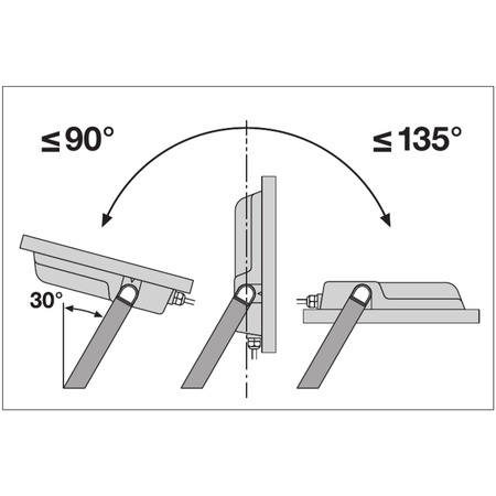 LED reflektor 165W 20000lm 6500K IP65 černý LEDVANCE reflektor