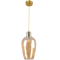 Stropní závěsné svítidlo E27 Gold Amber Lagri Sanico Goldlux