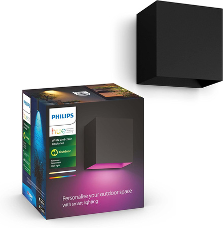 LED fasádní nástěnné svítidlo Resonate 8W IP44 CCT RGB PHILIPS HUE