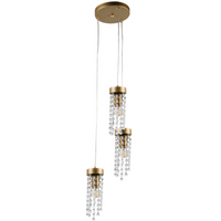 Stropní závěsné svítidlo 3x E27 zlaté Gea Sanico Goldlux