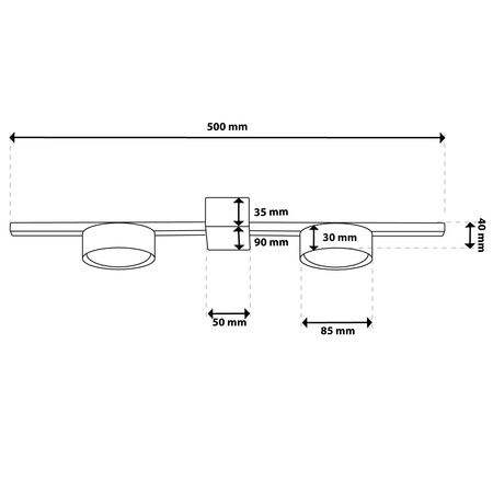 OVILO LED halogenové stropní svítidlo 2x GX53 Bodové nástěnné svítidlo Reflektor LUMILED