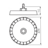 Průmyslové svítidlo LED High-Bay 150W 25500lm 4000K Neutral 90° IP65 IK08 Round Grey HB KANLUX