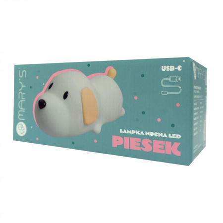 Dětské noční světlo LED 1,5W 3000-6500K teplé a studené USB dobíjecí 1200mAh bílé MARY'S DOG