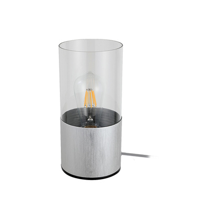 Stolní noční lampa E27 stříbrná Moderní Zelkova Rabalux