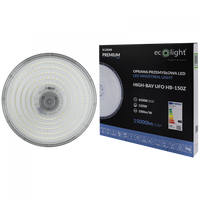 LED HIGHBAY 150W 15000lm 6500K Cold IP65 PREMIUM Ecolight závěsná lampa