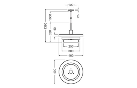 Dekorativní stropní závěsné svítidlo E27 s převisem Zelená žlutá Dekor Ledvance