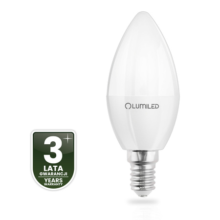 LED E14 CANDLE 10W = 75W 4000K neutrální bílá CCD LUMILED žárovka