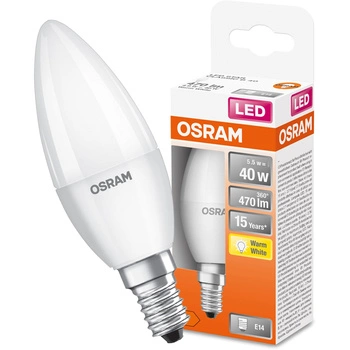 LED žárovka E14 B35 5.5W = 40W 470lm 2700K Teplá bílá 220° OSRAM STAR
