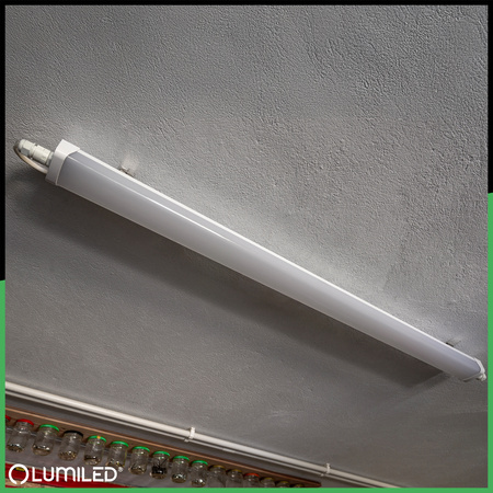 Hermetická LED dílenská lampa 120cm Garáž 60W 4000K Voděodolná TERRA LUMILED