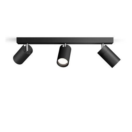 Reflektorové stropní svítidlo 3x GU10 IP44 černé Kosipo Philips