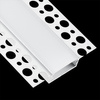 Podhledový Architektonický Hliníkový XL Profil Typ P pro LED do Sádrokartonových Desek, 2m + Mléčná Krytka LUMILED