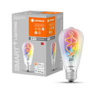E27 ST64 LED žárovka 4.5W = 30W 2700K Teplá bílá RGB 300lm 300° LEDVANCE SMART+ WIFI vlákno Stmívatelné