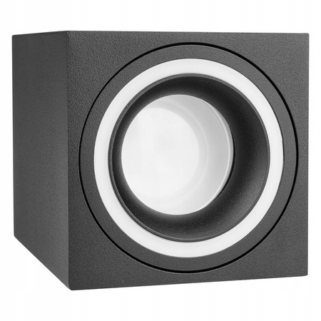 Halogenový reflektorový bodový reflektor GU10 Square Black Masterled pro povrchovou montáž