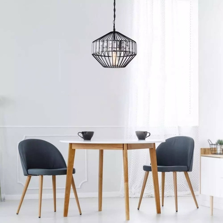 Závěsné svítidlo E27 z kovu a křišťálu D:33x30cm VT-7334 V-TAC