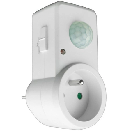 PIR pohybový a soumrakový senzor pro 120° zásuvku 9m Indoor White