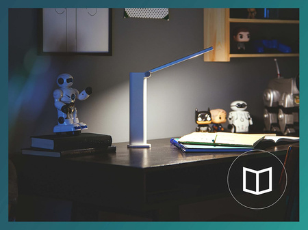 Stolní lampa LED AMBER 5W 4000K stmívatelná USB bílá PHILIPS