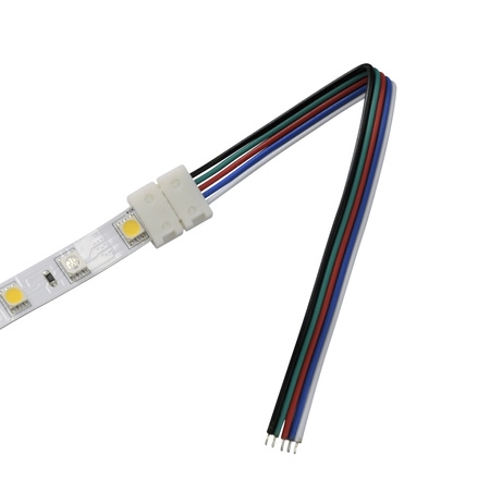 Konektor pro RGBW LED pásky Flexibilní jednostranný 5pinový 10mm bílý Sanico Goldlux