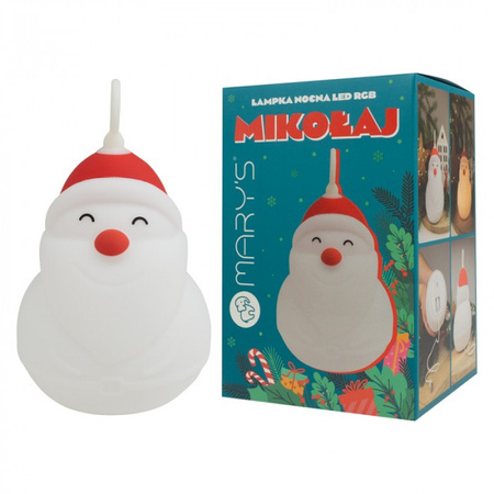 Dětské LED noční světlo 1W 3000K teplé + vícebarevné RGB dobíjecí 1000mAh bílé MIKOLAJ MARY'S
